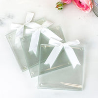 Thumbnail for 30026NA Clear Coaster Sleeve (Set of 12) - Main Image | My Wedding Favors