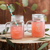 Personalized 16 oz. Mason Jar Mug - Main Image5 | My Wedding Favors
