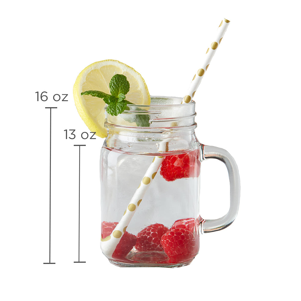 16 oz. Mason Jar Mug - DIY (Set of 6)