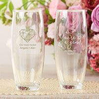 Thumbnail for Personalized 9 oz. Stemless Champagne Glass - Alternate Image 2 | My Wedding Favors