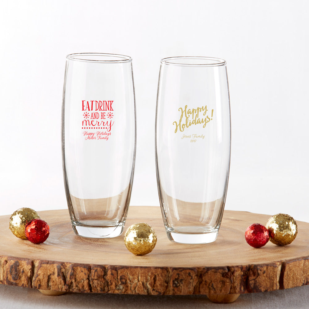 Classic Monogram Stemless Champagne Flutes & Wine Glasses