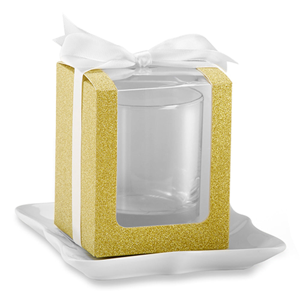 Gold 9 oz. Glassware Gift Box with Ribbon (Set of 12) - Alternate Image 5 | My Wedding Favors