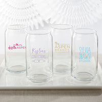 Personalized Custom Design 16 oz. Can Glass - Main Image | My Wedding Favors