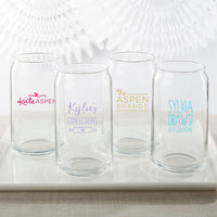 Thumbnail for Personalized Custom Design 16 oz. Can Glass - Main Image | My Wedding Favors