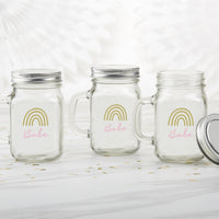 12 oz. Mason Jar Mug with Lid - Boho Rainbow Babe (Set of 6) - Alternate Image 2 | My Wedding Favors