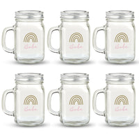 12 oz. Mason Jar Mug with Lid - Boho Rainbow Babe (Set of 6) - Alternate Image 5 | My Wedding Favors
