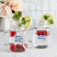 Thumbnail for 12 oz. Mason Jar Mug with Lid - Twinkle Twinkle (Set of 6) - Main Image | My Wedding Favors