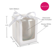Thumbnail for White 15 oz. Glassware Gift Box with Ribbon (Set of 20) - Alternate Image 6 | My Wedding Favors
