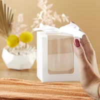 Thumbnail for White 9 oz. Glassware Gift Box with Ribbon (Set of 20) - Alternate Image 3 | My Wedding Favors