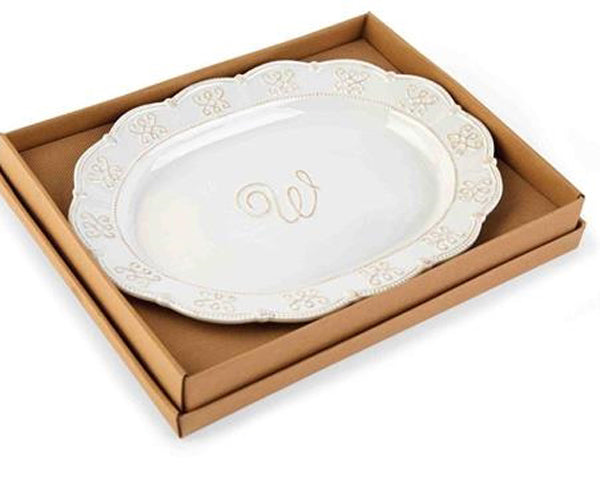 Initial Oval Monogram Platter - Multiple Options Available