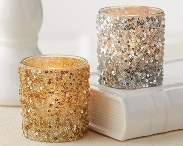 Glitter Votive/Tealight Holder (Available in Gold and Silver)