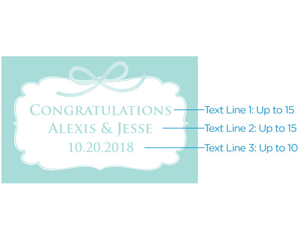 Personalized Something Blue Mini Wine Bottle Labels - Alternate Image 2 | My Wedding Favors