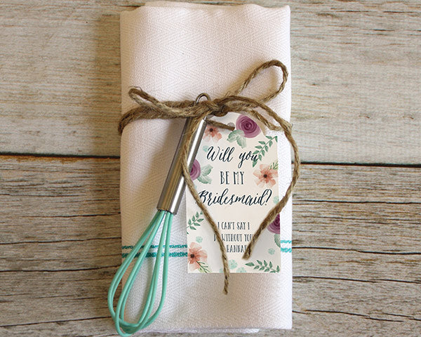 Personalized Bridal Floral Statement Tags (Set of 12)