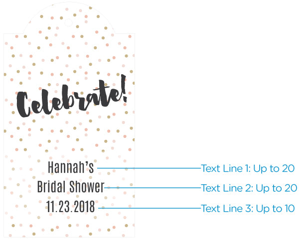Personalized Pink Dot Statement Tags (Set of 12)