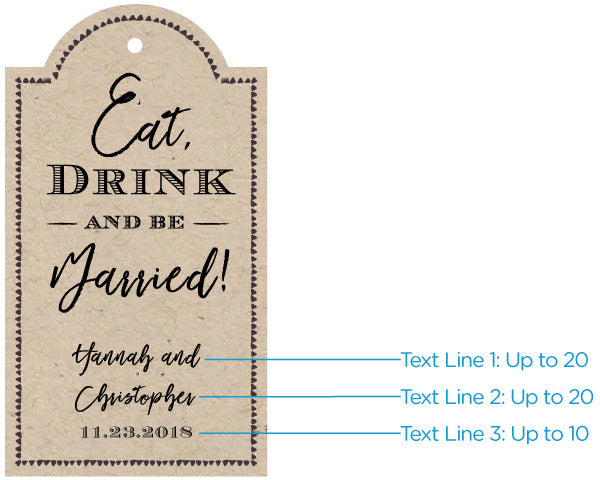 Personalized Rustic Statement Tags (Set of 12)