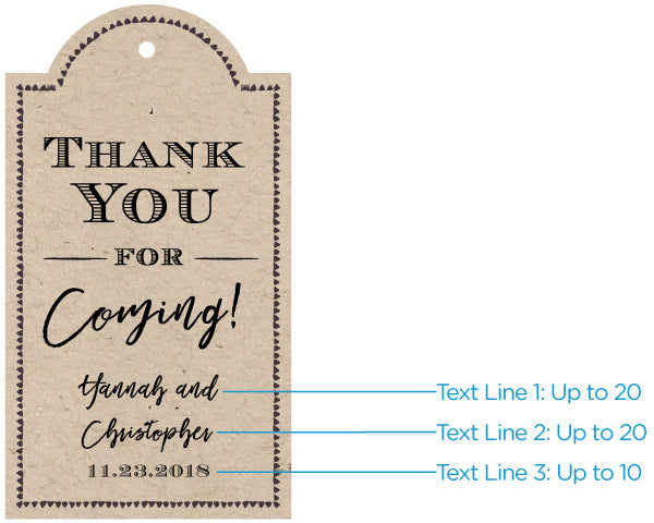 Personalized Rustic Statement Tags (Set of 12)