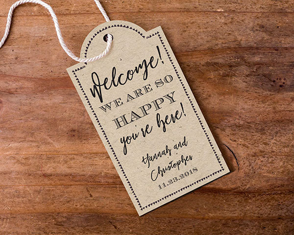 Personalized Rustic Statement Tags (Set of 12)