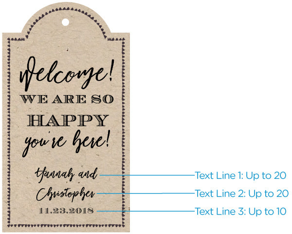 Personalized Rustic Statement Tags (Set of 12)