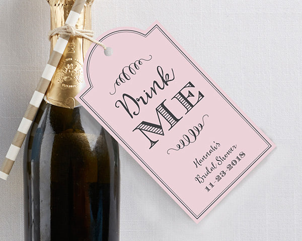Personalized Pink Elegance Statement Tags (Set of 12)