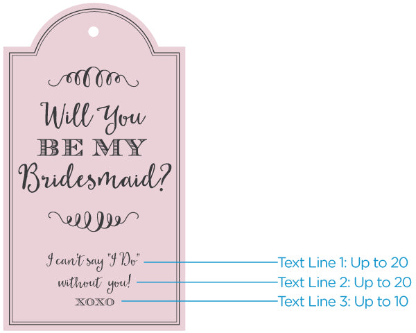 Personalized Pink Elegance Statement Tags (Set of 12)