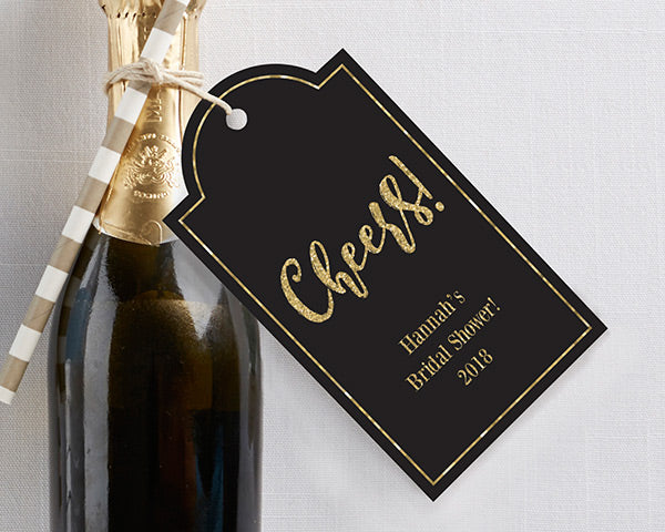 Personalized Gold Glitter Statement Tags (Set of 12)