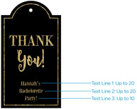 Thumbnail for Personalized Gold Glitter Statement Tags (Set of 12)