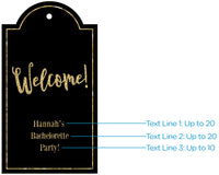 Thumbnail for Personalized Gold Glitter Statement Tags (Set of 12)