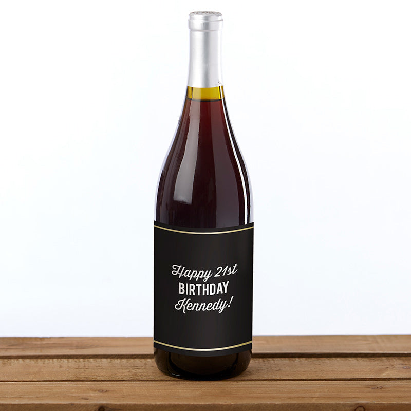 Personalized Boozy Birthday Wine Bottle Labels - Main Image | My Wedding Favors