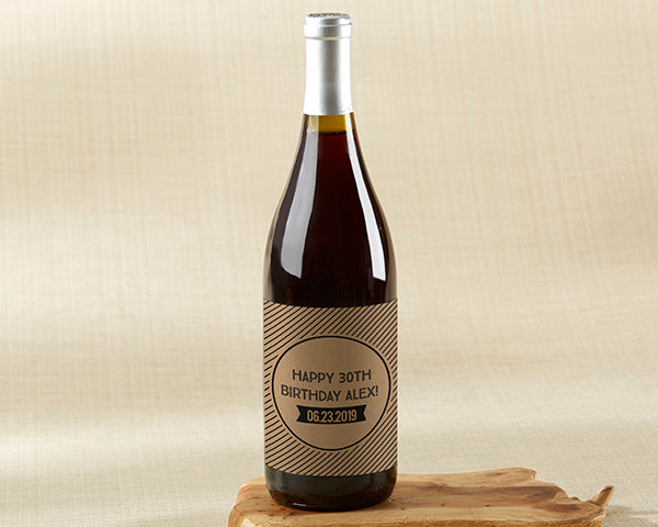 Personalized Boozy Birthday Wine Bottle Labels - Alternate Image 2 | My Wedding Favors
