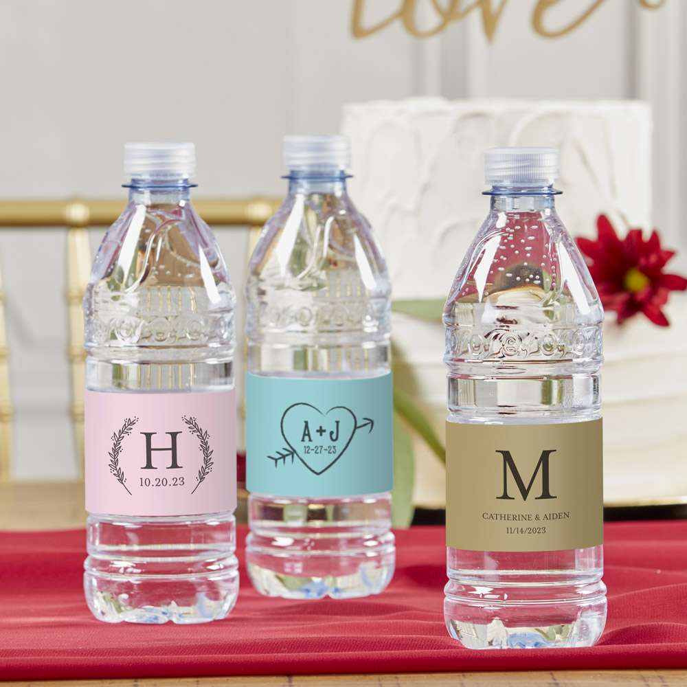 Personalized Water Bottle Labels (Set of 12) - Main Image | My Wedding Favors