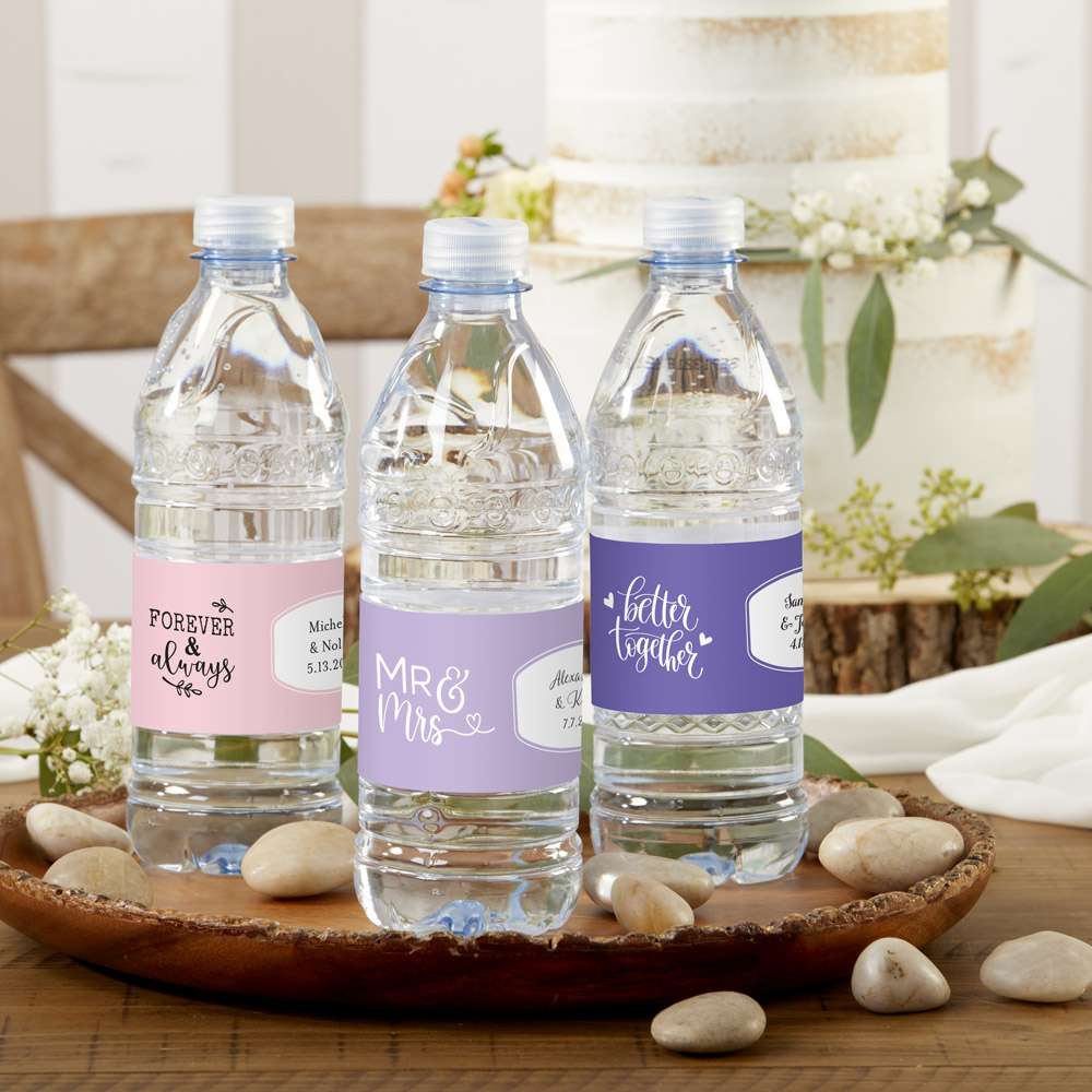 Personalized Water Bottle Labels (Set of 12) - Alternate Image 6 | My Wedding Favors