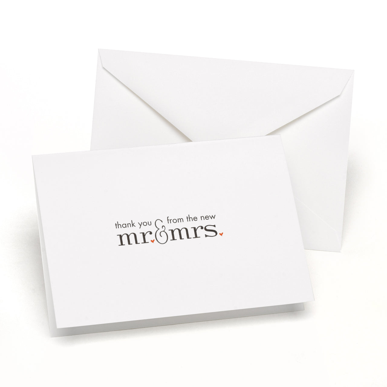 Mr. & Mrs. Thank You Card and Envelope (Set of 50) - Main Image | My Wedding Favors