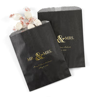 Thumbnail for Personalized Mr. & Mrs. Treat Bags (Available in Multiple Colors) (Set of 50) - Alternate Image 2 | My Wedding Favors