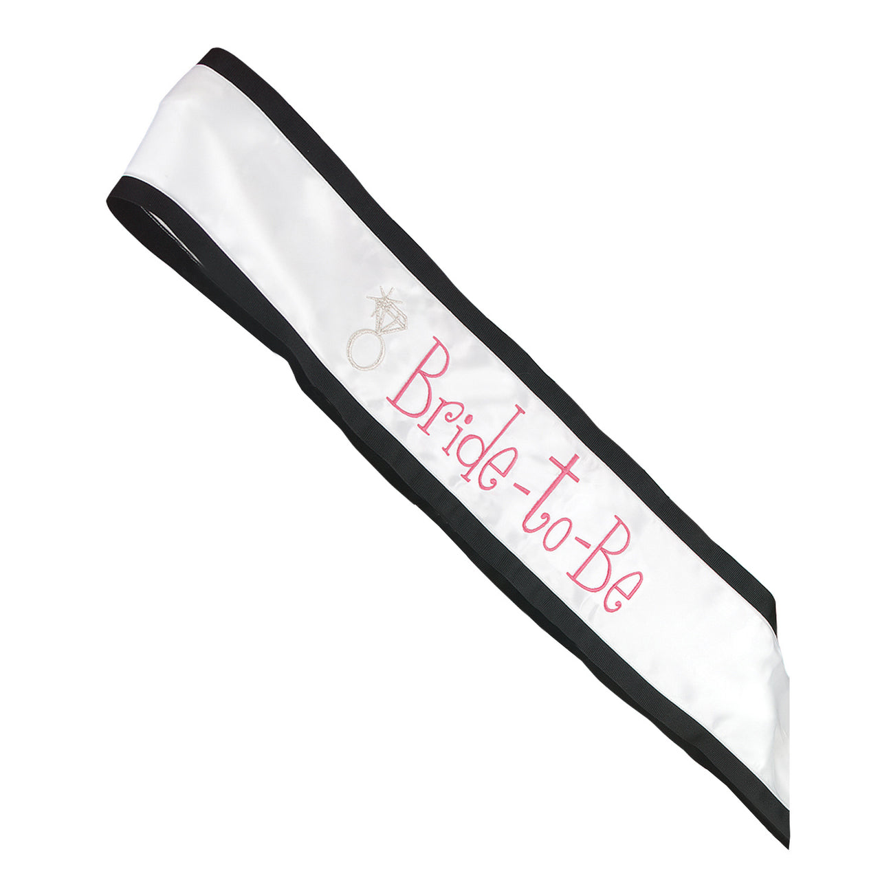 Black Grosgrain Bride to Be Sash - Alternate Image 2 | My Wedding Favors