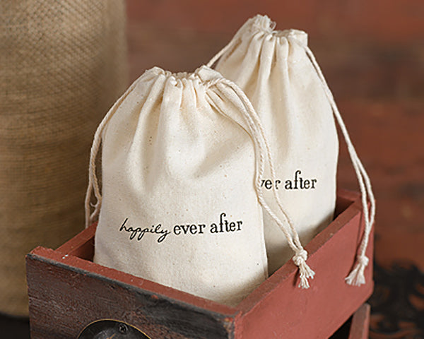 Ever After Cotton Favor Bags (Package of 25) - Alternate Image 2 | My Wedding Favors