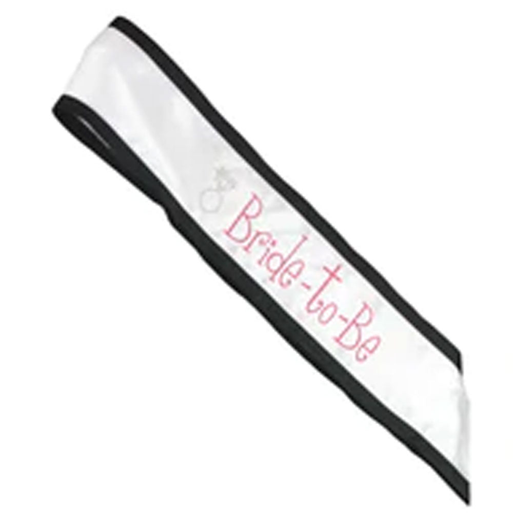 Black Grosgrain Bride to Be Sash - Main Image | My Wedding Favors
