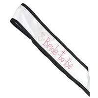 Black Grosgrain Bride to Be Sash - Main Image | My Wedding Favors
