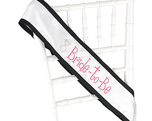Black Grosgrain Bride to Be Sash - Alternate Image 4 | My Wedding Favors
