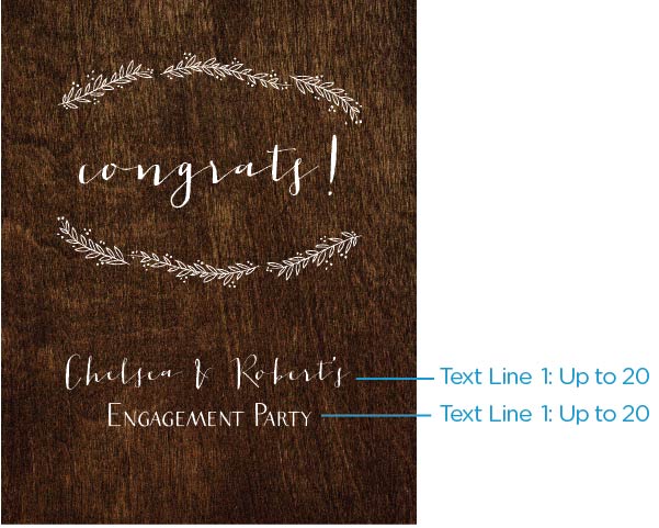 Personalized Rustic Poster (18x24) - Alternate Image 3 | My Wedding Favors