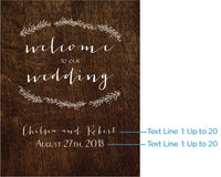Thumbnail for Personalized Rustic Poster (18x24) - Alternate Image 4 | My Wedding Favors
