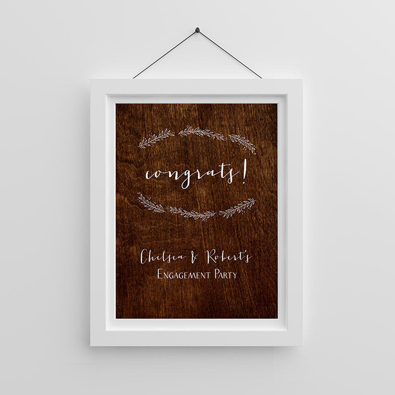 Personalized Rustic Poster (18x24) - Main Image | My Wedding Favors