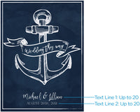 Thumbnail for Personalized Nautical Poster (18x24) (Multiple Designs Available) - Alternate Image 3 | My Wedding Favors