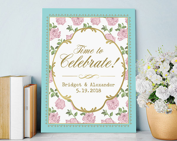 Personalized Tea Time Poster (18x24) (Multiple Designs Available) - Alternate Image 2 | My Wedding Favors