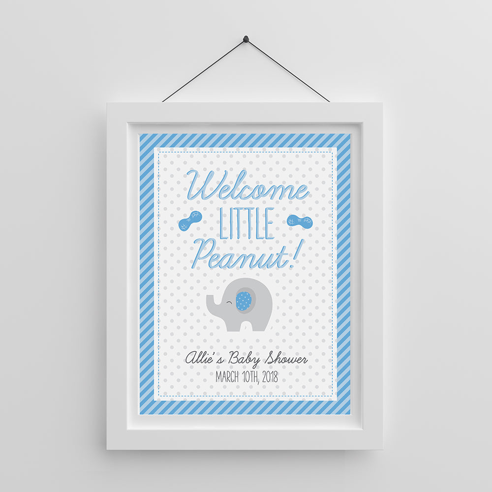 Personalized Little Peanut Poster (18x24) (Pink or Blue) - Main Image | My Wedding Favors