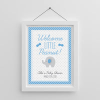 Thumbnail for Personalized Little Peanut Poster (18x24) (Pink or Blue) - Main Image | My Wedding Favors