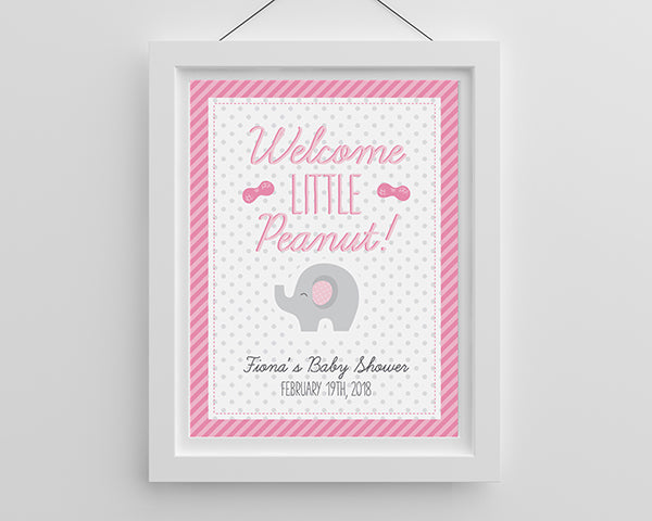 Personalized Little Peanut Poster (18x24) (Pink or Blue) - Alternate Image 2 | My Wedding Favors