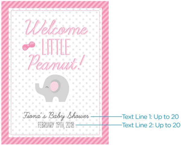 Personalized Little Peanut Poster (18x24) (Pink or Blue) - Alternate Image 3 | My Wedding Favors