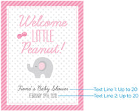 Thumbnail for Personalized Little Peanut Poster (18x24) (Pink or Blue) - Alternate Image 3 | My Wedding Favors