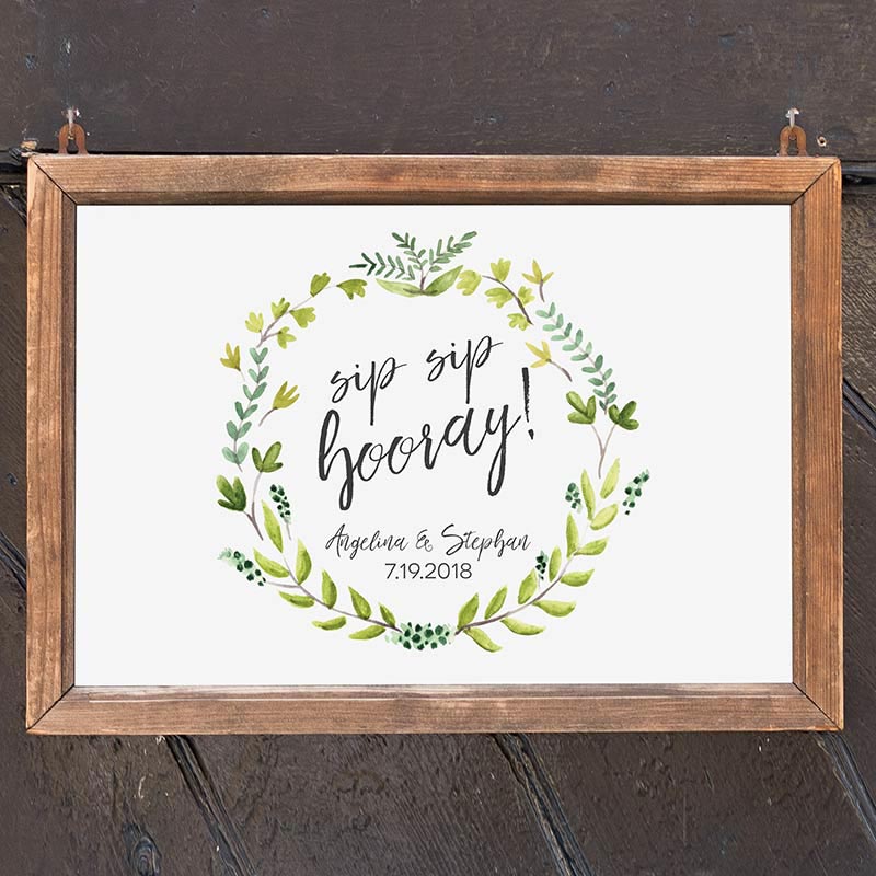 Personalized Botanical Garden Sign (18x12) - Main Image | My Wedding Favors