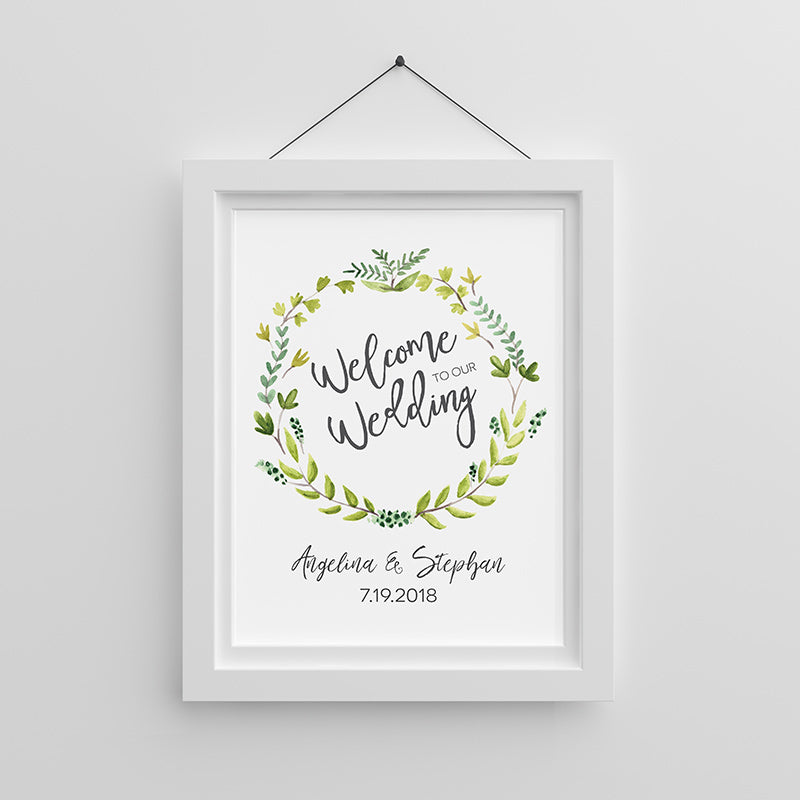Personalized Botanical Garden Poster (18x24) - Main Image | My Wedding Favors